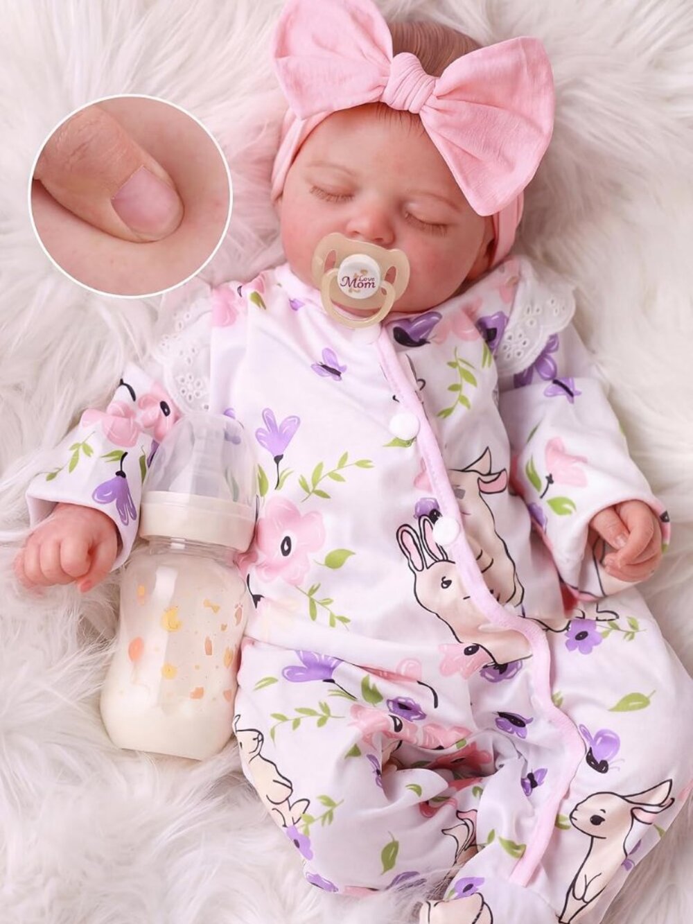 BABESIDE 20in Realistic Baby Girl Doll Gift Set